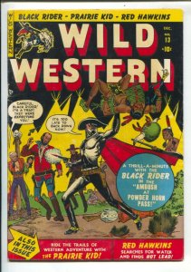 Wild Western #13 1950-Marvel-Black Rider, Prairie KId, Red Hawkins-Joe Maneel... 