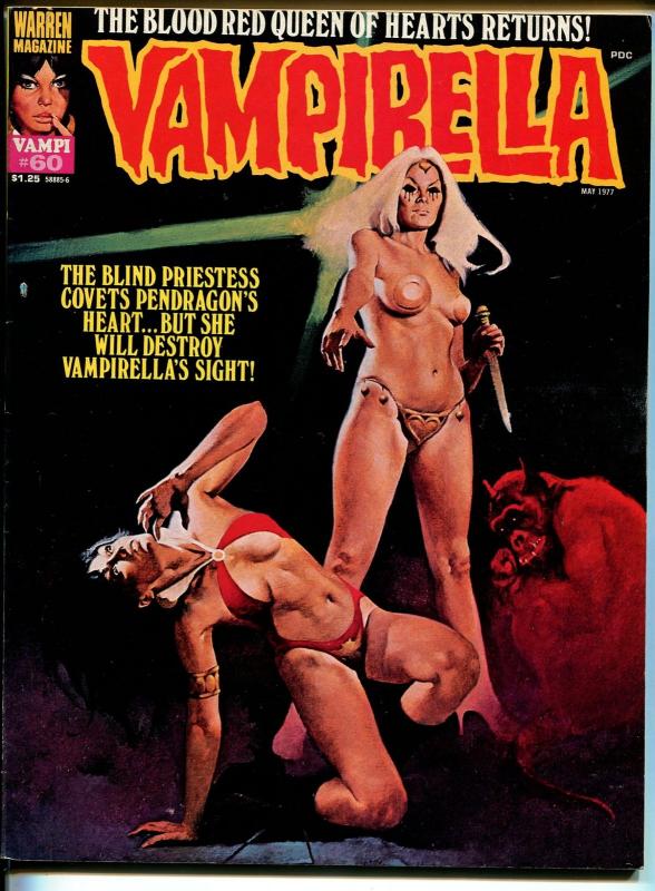 Vampirella #60 1977-Warren-Vampi cover-terror & horror-1st Blind Priestess-VF-