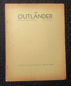 1950's THE OUTLANDER Science Fiction Fanzine #? VG Stan Woolston - Van Couvering