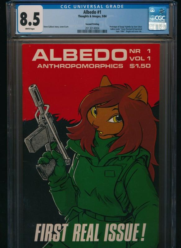 ALBEDO ANTHROPOMORPHICS #1 CGC 8.5 Graded Thoughts & Images 1984 Sakai Gallacci