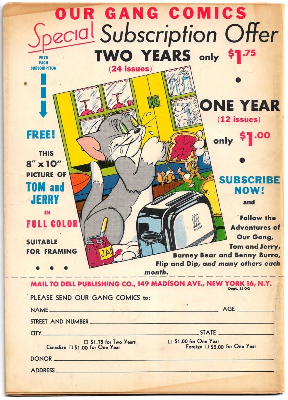 OUR GANG COMICS #28 (Nov1946) 7.0 FN/VF  ➜WALT KELLY & CARL BARKS too!