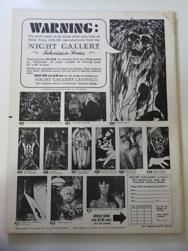 Monster Fantasy #2 VG Condition 1/2 spine split