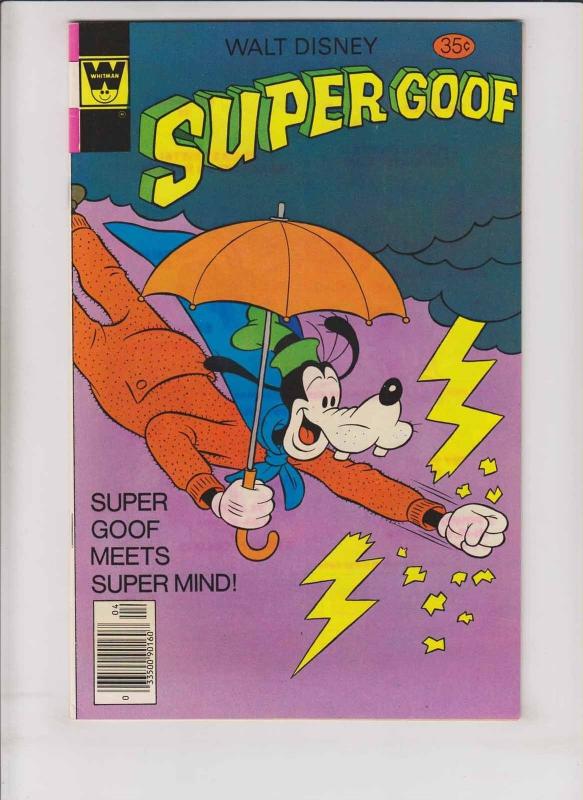 Walt Disney's Super Goof #46 VF/NM april 1978 - super mind - whitman variant