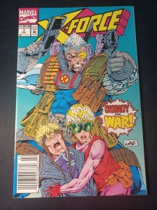 X-Force #7 NM- Newsstand Rob Liefeld Marvel Comics c299