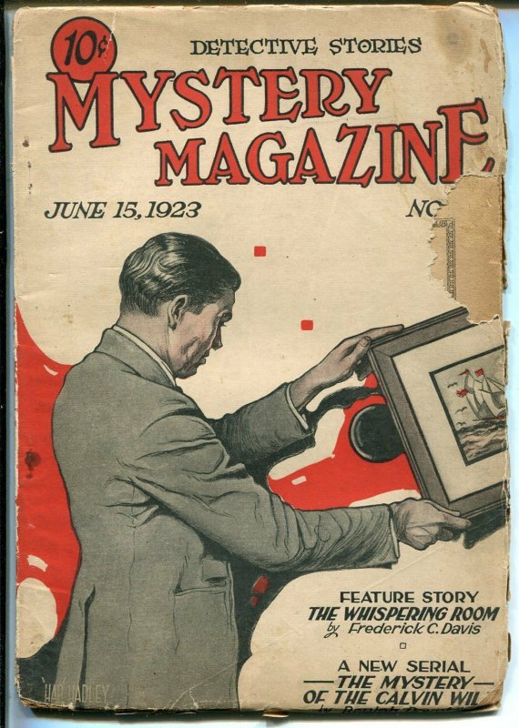 MYSTERY MAGAZINE 6/15/1923-EARLY DETECTIVE/CRIME PULP-FREDERICK C PARIS-fr/good