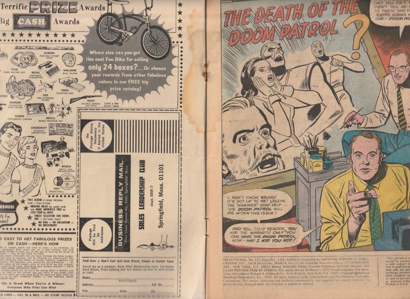 Doom Patrol #121 (1968)  The Death of The Doom Patrol !