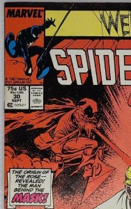 Web of Spiderman 30 Marvel 1987 FN/VF 7.0 Origin Rose Hobgoblin Kingpin Cover