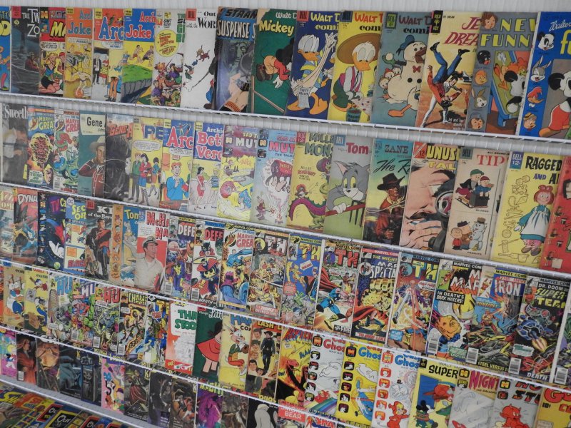 Huge Lot 150+ Silver/Bronze Comics W/ Thor, Boris Karloff, Casper, Hulk, Archie+