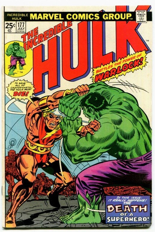 Incredible Hulk #177 (7.5) PERIL ON THE PLURAL PLANET! Warlock App ID06G