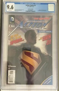 GUNN's ELSEWORLDS! 1ST CAL ELLIS Action Comics #9 Combo Pack Variant CGC 9.6 NM+