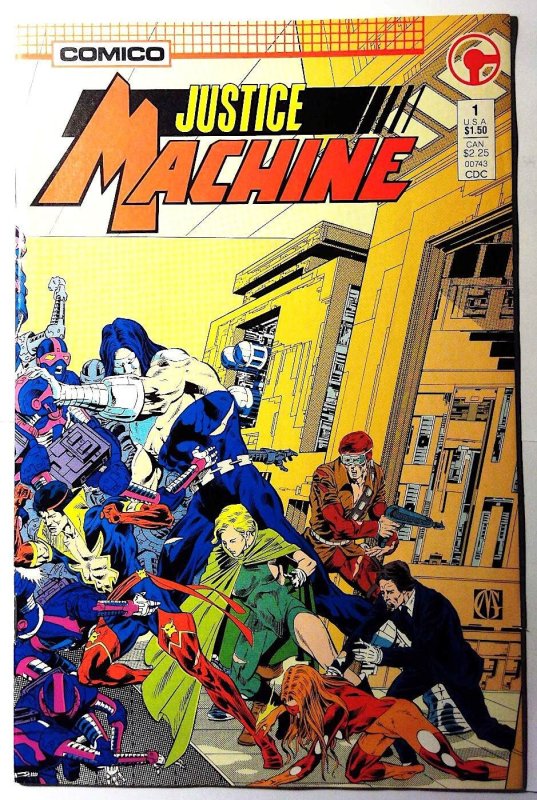Justice Machine #1 (1987) Comico Comics 1st Print Comic Book