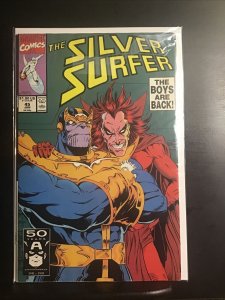 Silver Surfer #45 Direct Marvel Comics 1991 Jim Starlin & Ron Lim Thanos 9.0