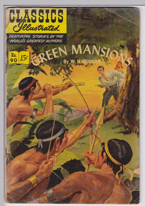 Classics Illustrated – Green Mansions #90 HRN 89 (Dec 1951) GD+ Gilberton