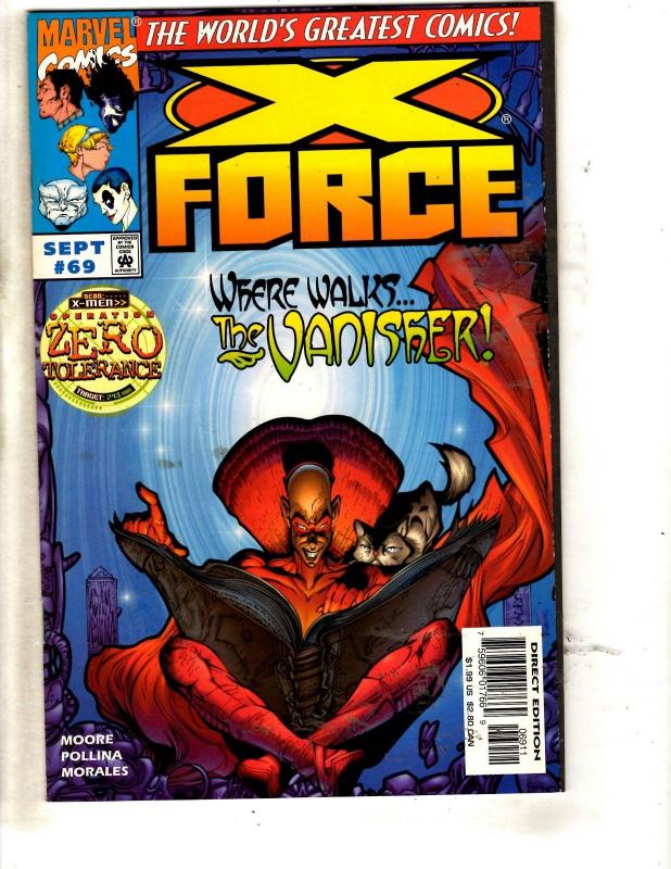 Lot Of 10 X-Force Marvel Comic Books # 66 67 68 69 70 71 72 73 74 75 Domino JD4