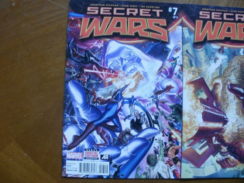 3 Near-Mint Marvel SECRET WARS #7 #8 #9 (2016) Hickman Ribic (Battleworld Doom)