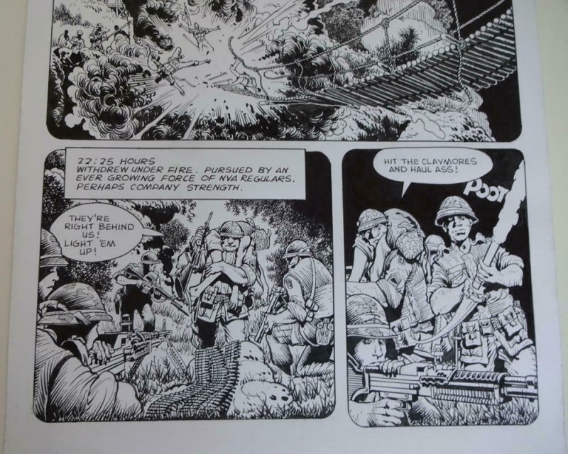 DON LOMAX Original Art, Vietnam Journal #8 pg 8, Brain Dead Horror, Caliber,2011