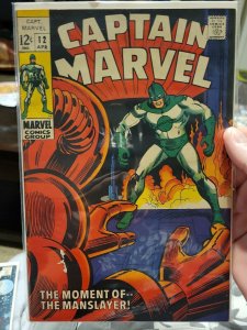 Captain Marvel#12 Black Widow Appearance 1969 Silver Age Comics HIGH GRADE!! 