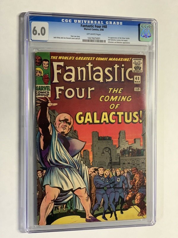 Fantastic Four 48 cgc 6.0 ow pages marvel silver age 1st silver surfer galactus