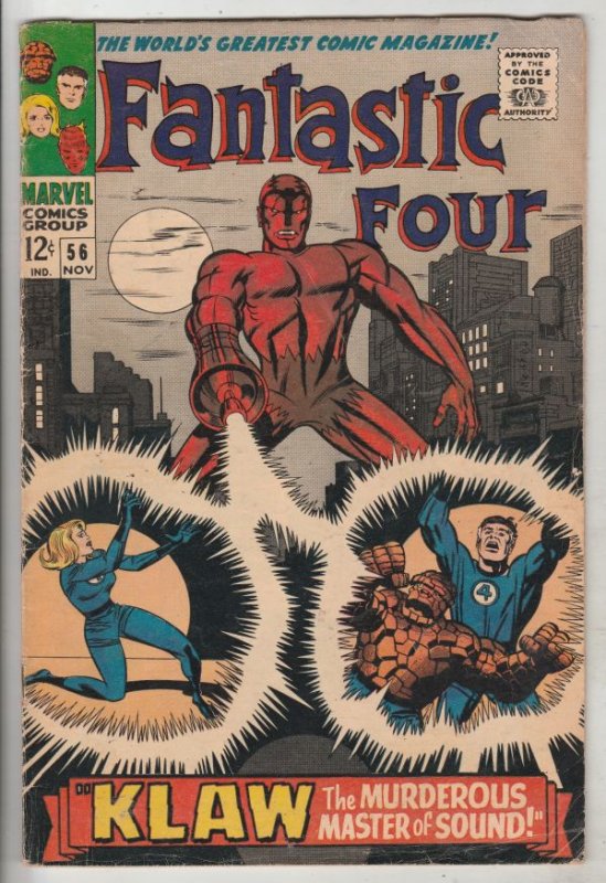Fantastic Four #56 (Nov-66) VG/FN Mid-Grade Fantastic Four, Mr. Fantastic (Re...