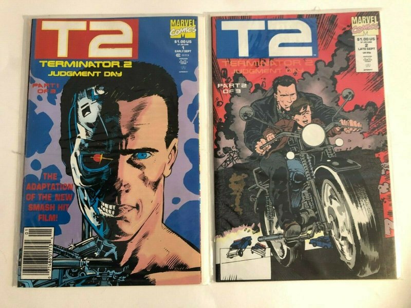 T2: TERMINATOR 2 #'s 1&2 of 3 1991 MARVEL / #1 NEWSSTAND / VF / NEVER REA