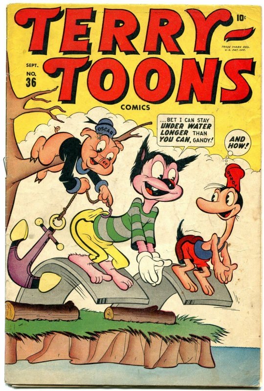 Terry-Toons #36 1945- Timely Funny Animals- Golden Age Poor