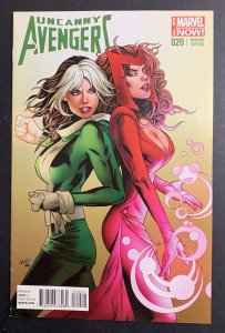 Uncanny Avengers #20 (2014) 1:25 Greg Land Rogue / Scarlet Witch Variant Cover