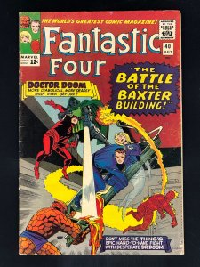 Fantastic Four #40 (1965) VG- Daredevil & Doctor Doom Appearances