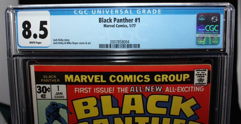 Black Panther #1 (CGC 8.5) White Pages - Jack Kirby & Mike Royer - 1977