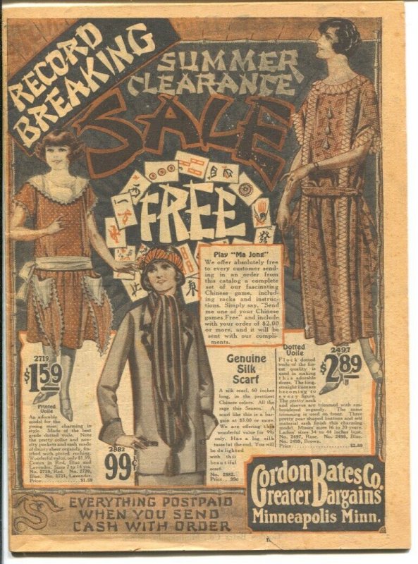 Gordon Bates Co. Summer Clearance Catalog 1900's-fashions-shoes-lingerie-hist...