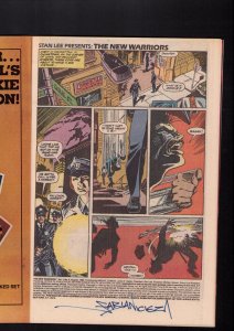 New Warriors #2 - INTERIOR PAGE SIGNED BY FABIAN NICIEZA! (9.0) 1990