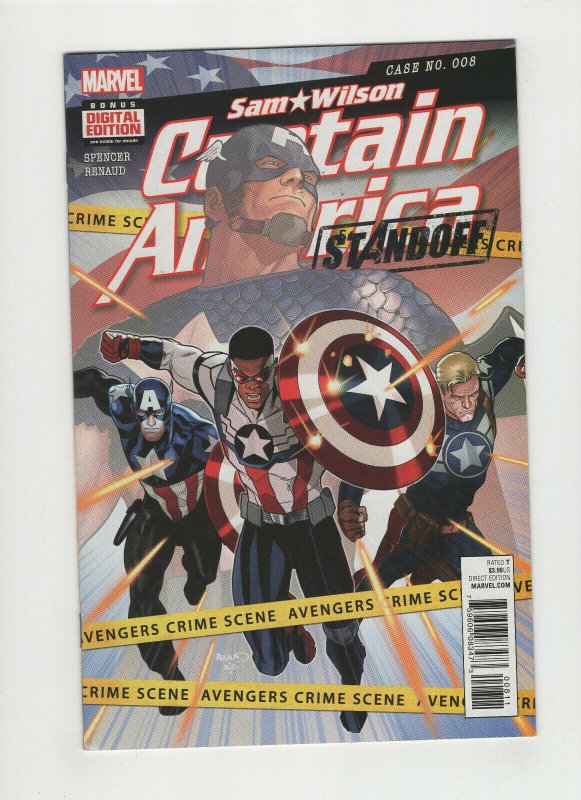 Sam Wilson Captain America #8 (Marvel Comics 2013) Avengers Standoff 