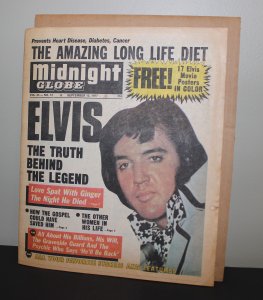 Elvis Presley Midnight Globe Paper September 13, 1977