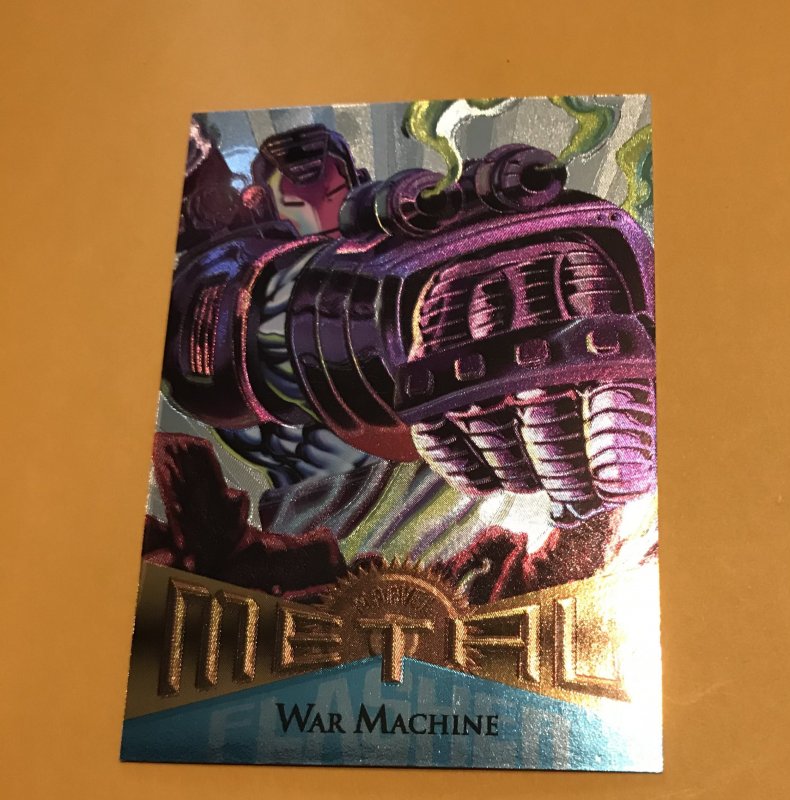 WAR MACHINE #27 Silver Flasher Chase card : 1995 Fleer Marvel Metal NM/M, scarce