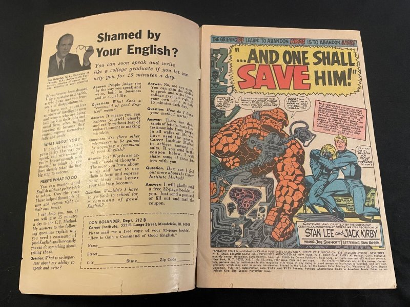 FANTASTIC FOUR #62 G Condition