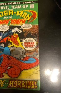 MARVEL TEAM UP 3 MORBIUS the LIVING VAMPIRE 3rd APPEARANCE v SPIDER MAN