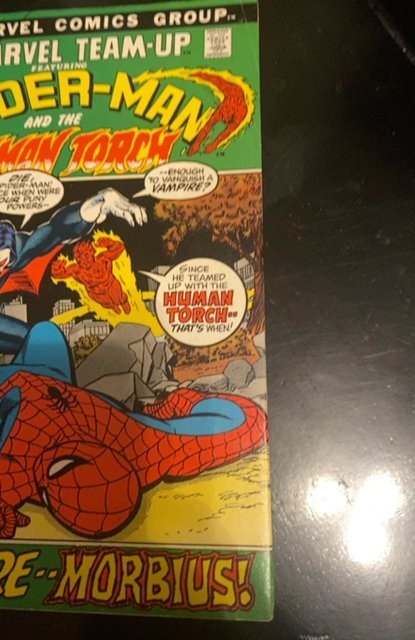 MARVEL TEAM UP 3 MORBIUS the LIVING VAMPIRE 3rd APPEARANCE v SPIDER MAN