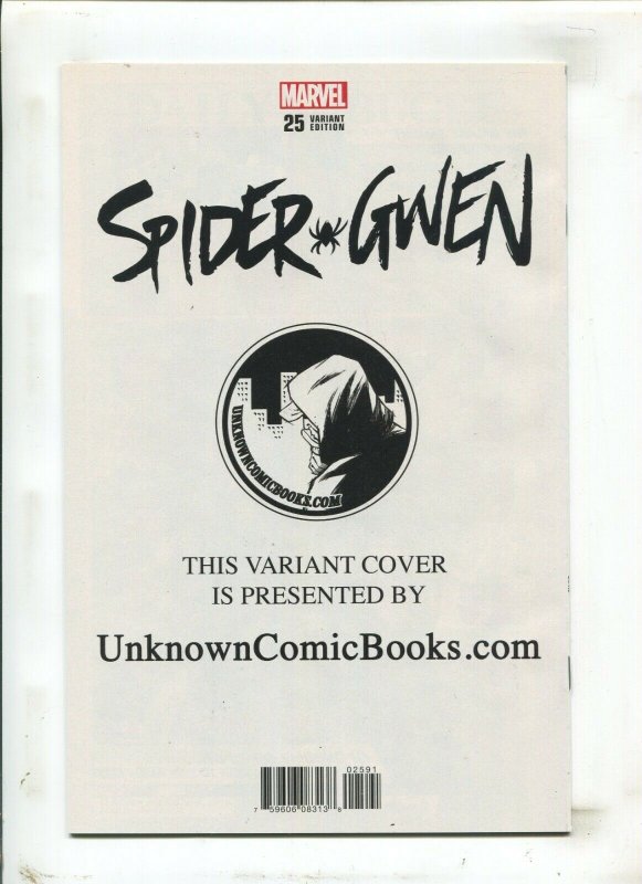 Spider-Gwen #25 - Exclusive Unmasked/LTD 1000/Signed Ed McGuinness (9.2) 2017