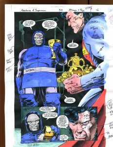 Adventures Of Superman #518 p.16 Color Guide Art - SIGNED BY BARRY KITSON! 1994