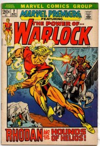 MARVEL PREMIERE #2, VG, Power of Warlock, Gil Kane, Infinity Stone 1972