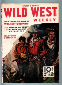 WILD WEST WEEKLY 4/4/1942-WESTERN PULP-STREET & SMITH FN+