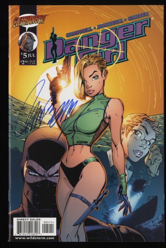 Danger Girl #5 NM+ 9.6 J. Scott Campbell Autograph Signed!