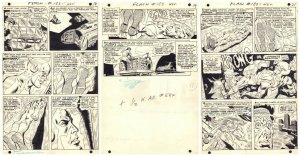 The Flash #183 pgs. 16, 17, & 18 - 3pc Art set - 1968 art by Ross Andru 