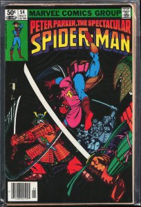 The Spectacular Spider-Man #54 Newsstand Edition (1981) Spider-Man