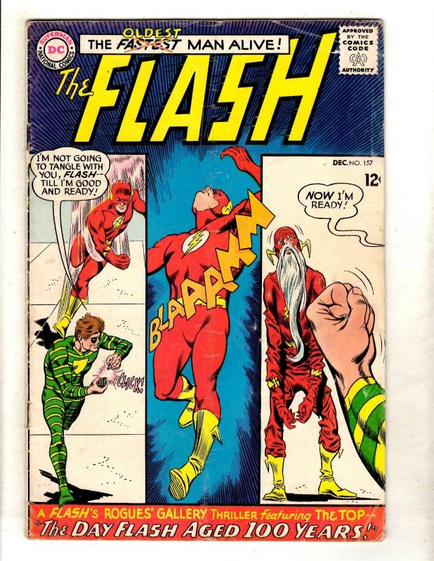 Flash # 157 VG/FN DC Silver Age Comic Book Trickster Justice League Batman JL15