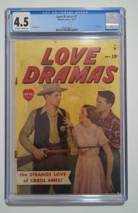 Love Dramas #1 (1949) CGC 4.5 Off-white to white pages