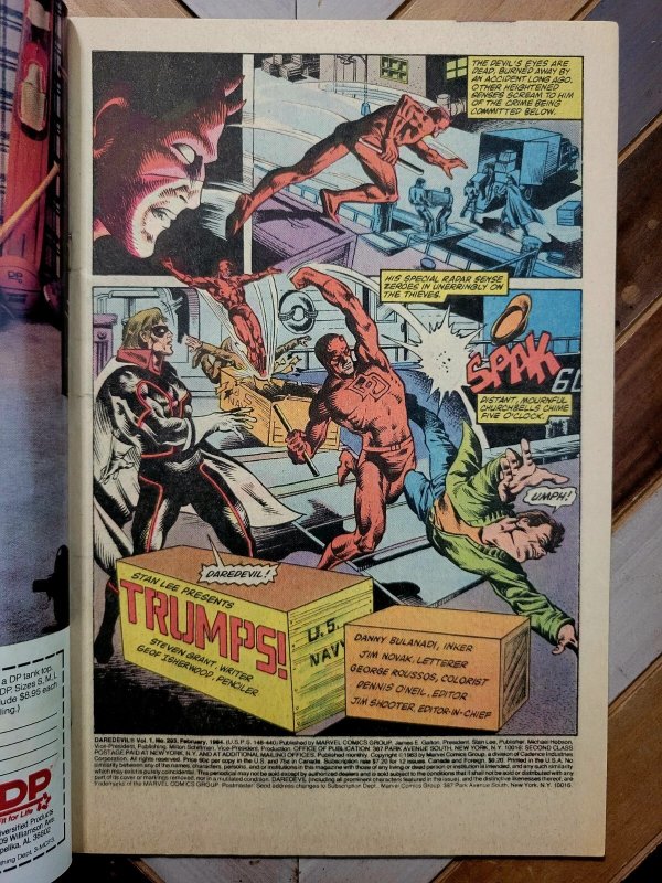DAREDEVIL #203 (Marvel 1984) John Byrne Cover / DD vs. The Trump / VG