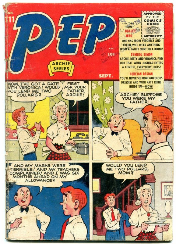 Pep Comics #111 1955- Archie- Katy Keene- Wilbur G