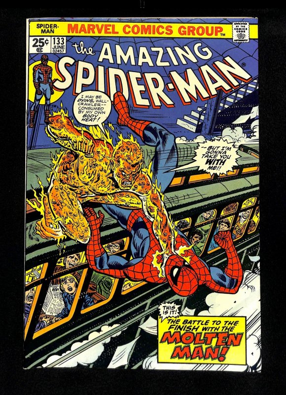 Amazing Spider-Man #133 Molten Man Appearance!