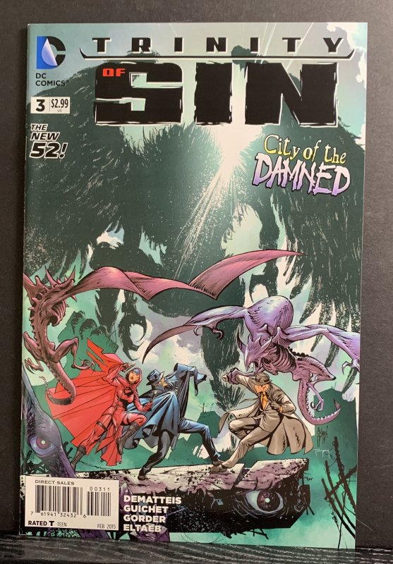 Trinity of Sin #3 (2015) Guillem March Pandora Question Phantom Stranger Cover