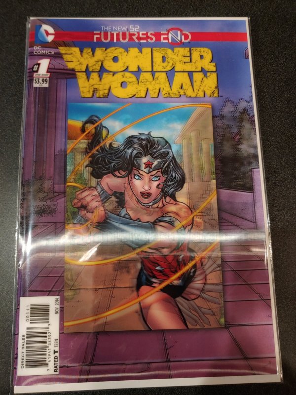 WONDER WOMAN FUTURES END (2014) #1 (MT/NM 9.8) DC NEW 52 LENTICULAR COVER *MINT*